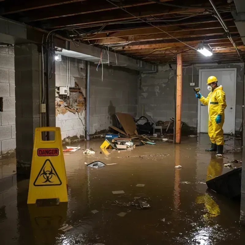 Flooded Basement Electrical Hazard in South Shore, KY Property